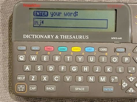 franklin electronic dictionary|franklin electronic dictionary and thesaurus.